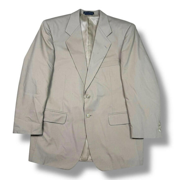 Vintage Haspel Suit Mens 42R Beige Sports Cost Dress Pants 36x28 2 Pieces Retro - Picture 2 of 14